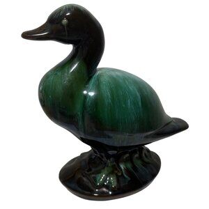 Blue Mountain Pottery Duck Green Drip Glaze 7.5" Tall Canada MCM Beautiful